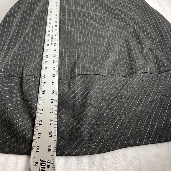 Margaret E Co. Womens Pinstripe Long-Sleeve Dress Size Large Black White Stretch - Picture 9 of 9